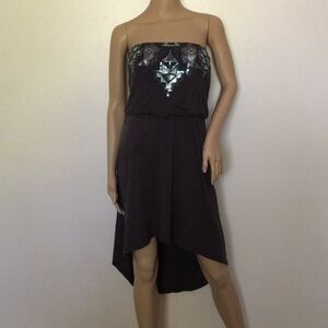 EXPRESS Gray Hi-low Strapless Dress Size S/P